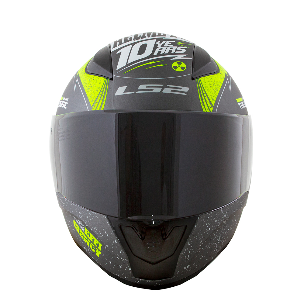 Capacete FF353 Rapid Thunder Cinza/Branco/Amarelo LS2 - Imagem 2