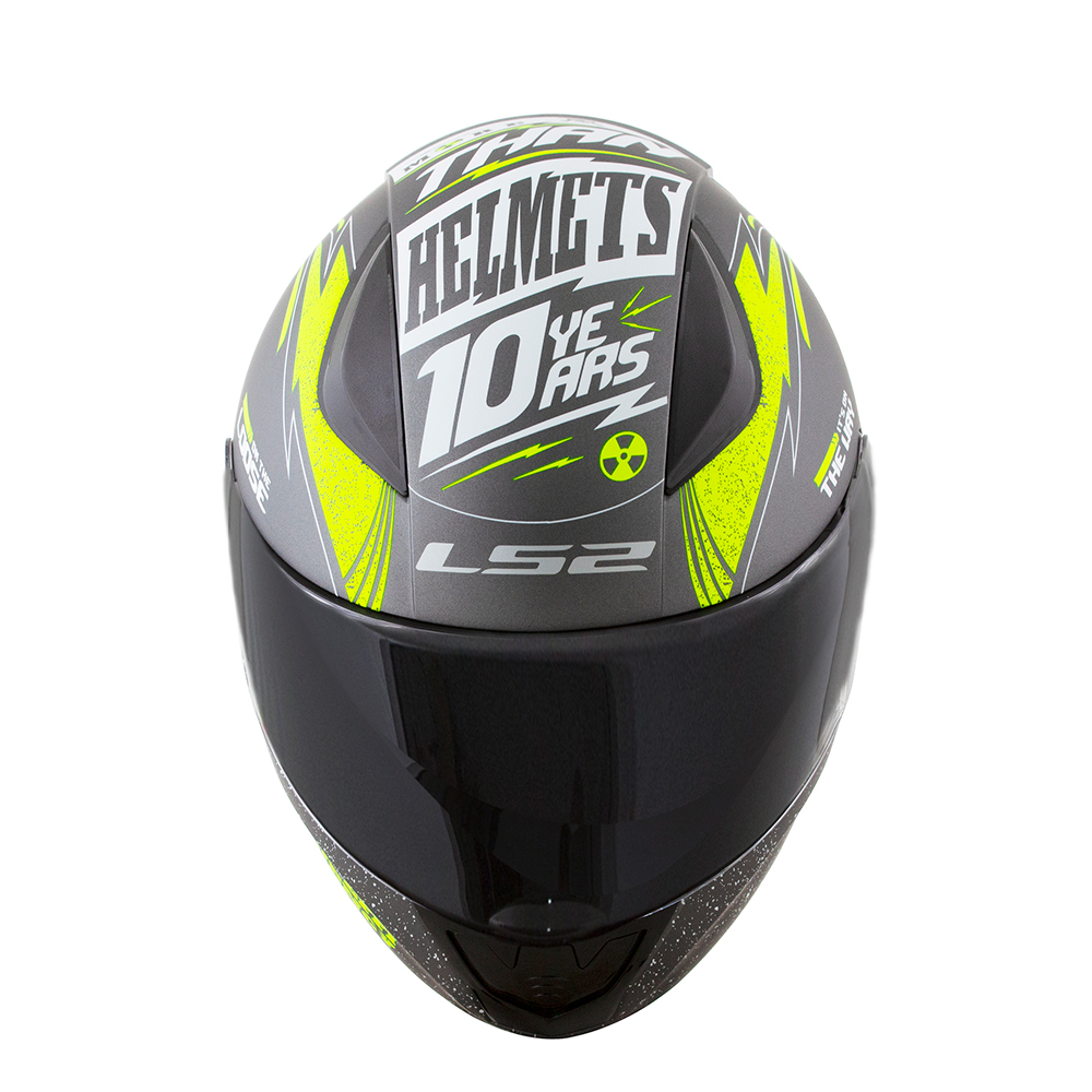Capacete FF353 Rapid Thunder Cinza/Branco/Amarelo LS2 - Imagem 3