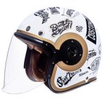 Capacete Retro Jet MA124 Branco SMK