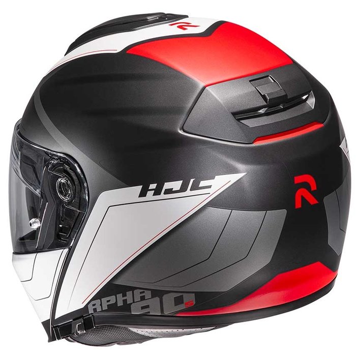 Capacete Rpha 90s Cadan Preto/Cinza/Branco/Vermelho HJC - Imagem 2