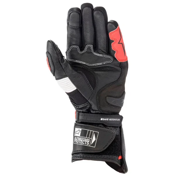 Luva SP 2 V3 Preto/Branco/Vermelho Alpinestars - Imagem 2