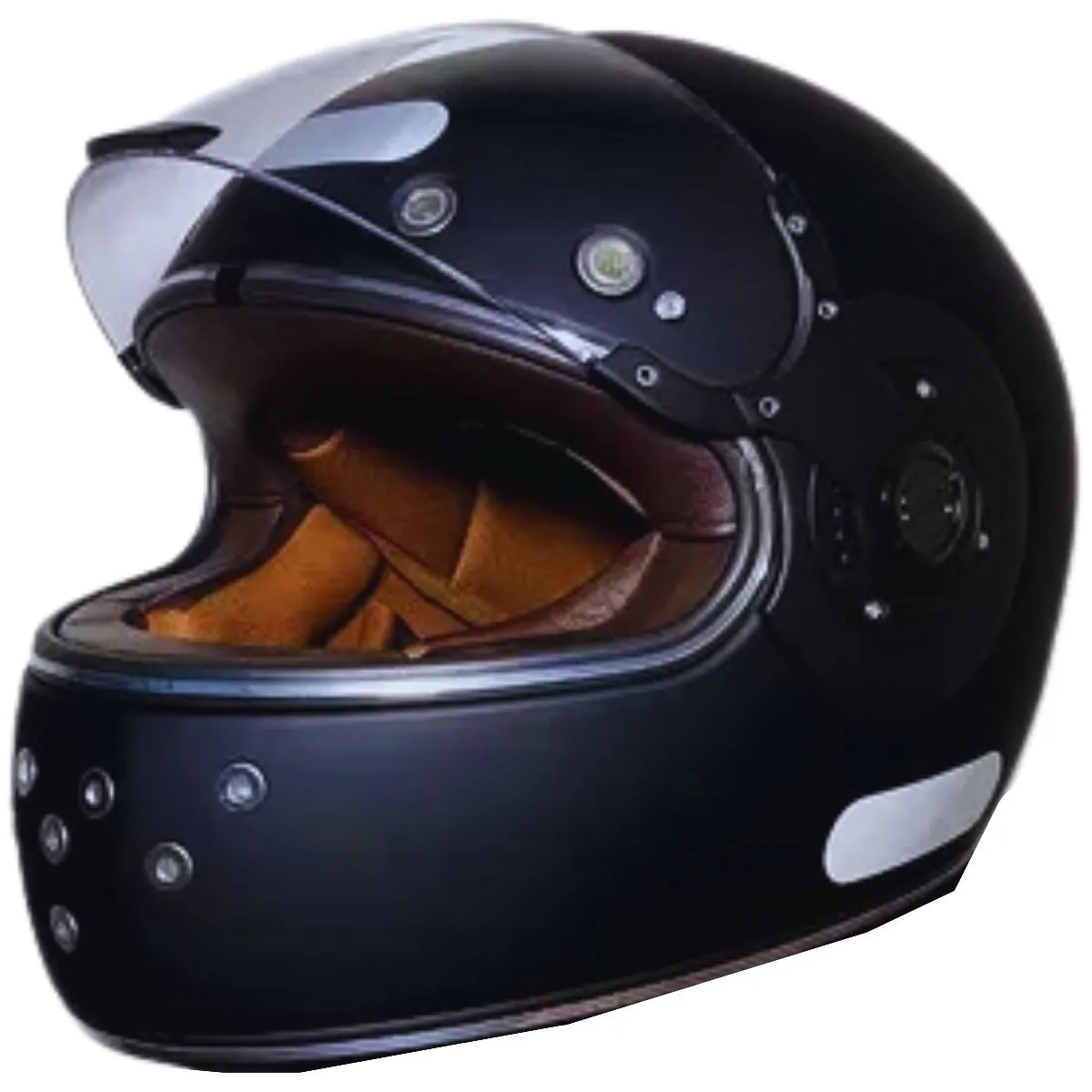 Capacete SMK Retro MA220M Preto fosco