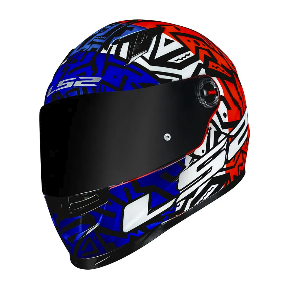 Capacete Memphis FF358 Laranja/Azul LS2