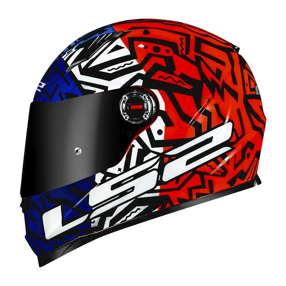 Capacete Memphis FF358 Laranja/Azul LS2 - Imagem 2