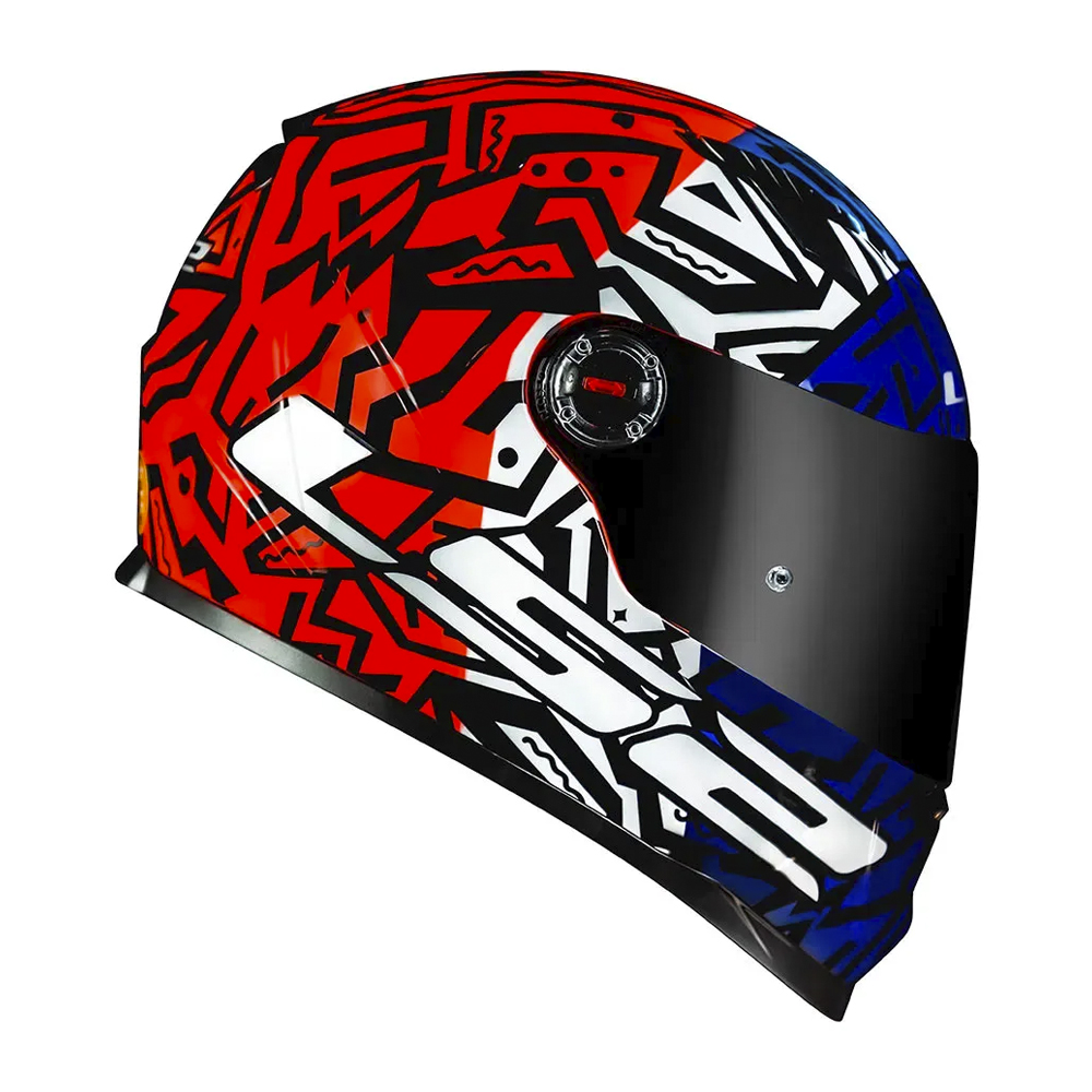 Capacete Memphis FF358 Laranja/Azul LS2 - Imagem 3
