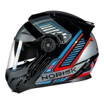 Capacete Norisk FF345 Route Charge Preto Titanium Azul