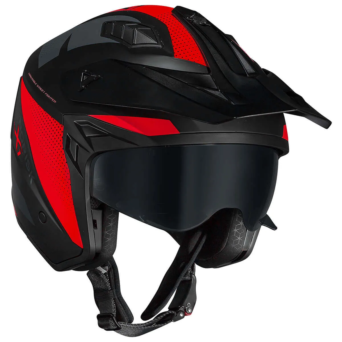 Capacete Norisk Darth 2 X1 Preto Vermelho Fosco - Imagem 5