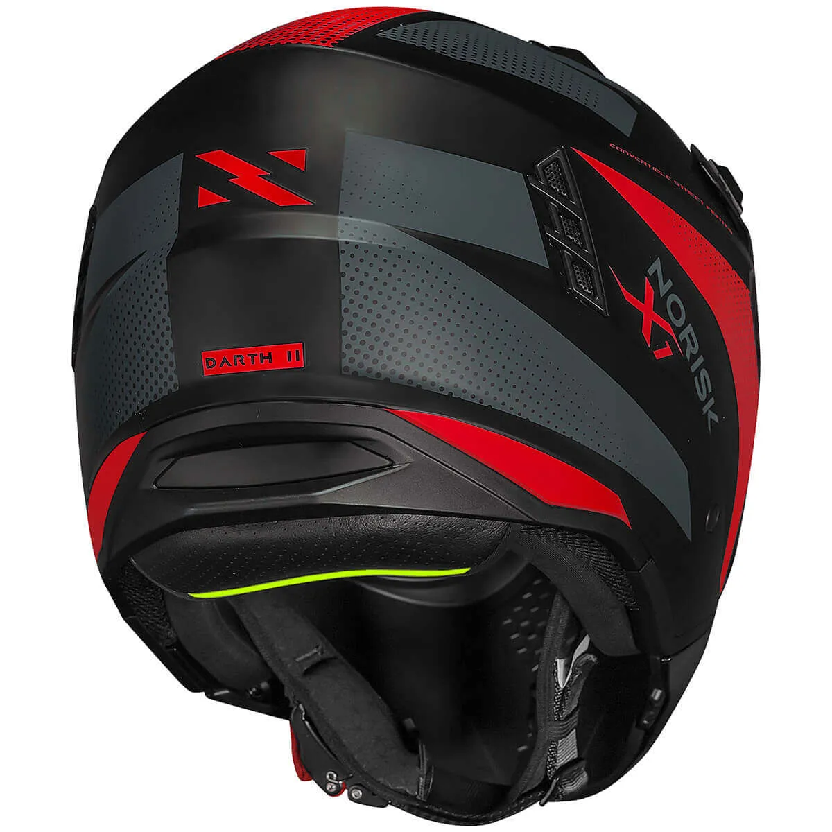 Capacete Norisk Darth 2 X1 Preto Vermelho Fosco - Imagem 6