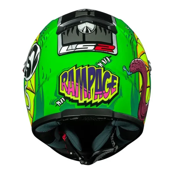 Capacete LS2 Classic Rampage Verde - Imagem 4