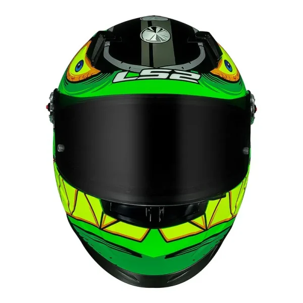 Capacete LS2 Classic Rampage Verde - Imagem 3