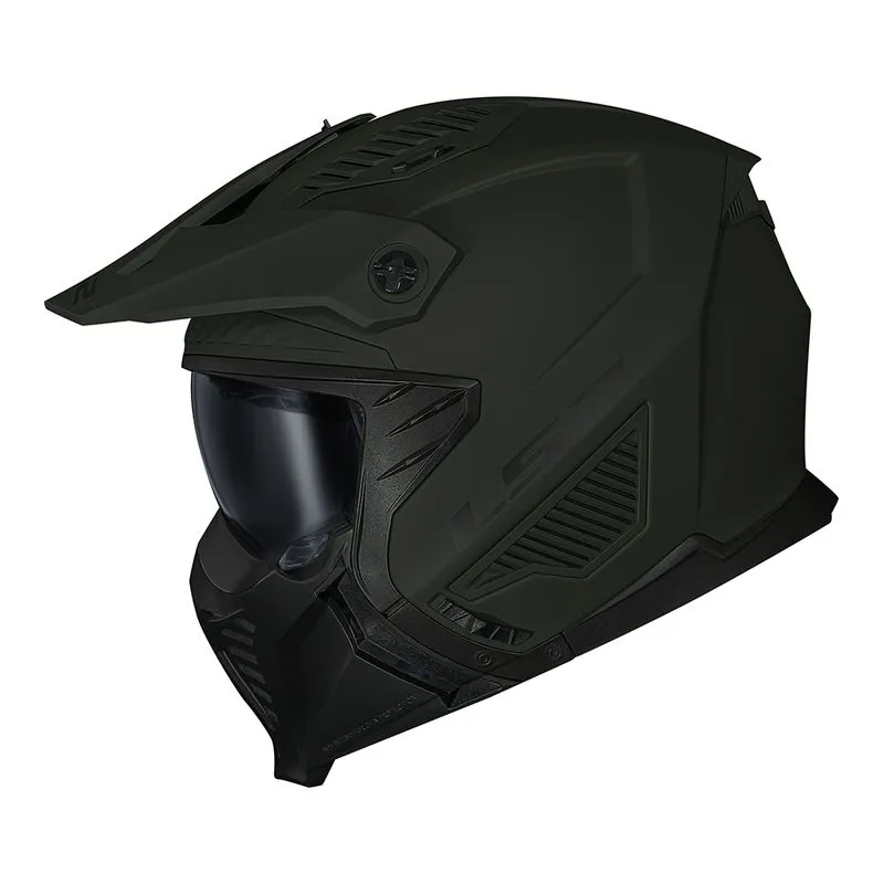 Capacete LS2 Drifter OF606 Monocolor Verde Militar Fosco