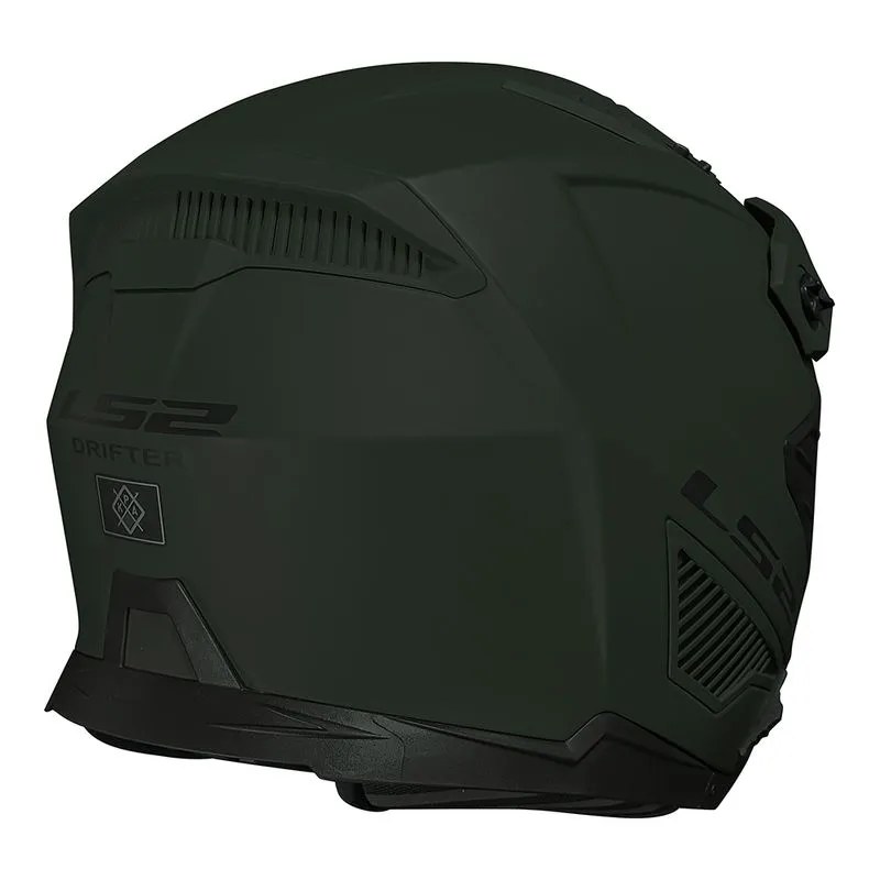 Capacete LS2 Drifter OF606 Monocolor Verde Militar Fosco - Imagem 3