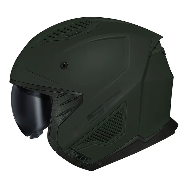 Capacete LS2 Drifter OF606 Monocolor Verde Militar Fosco - Imagem 4