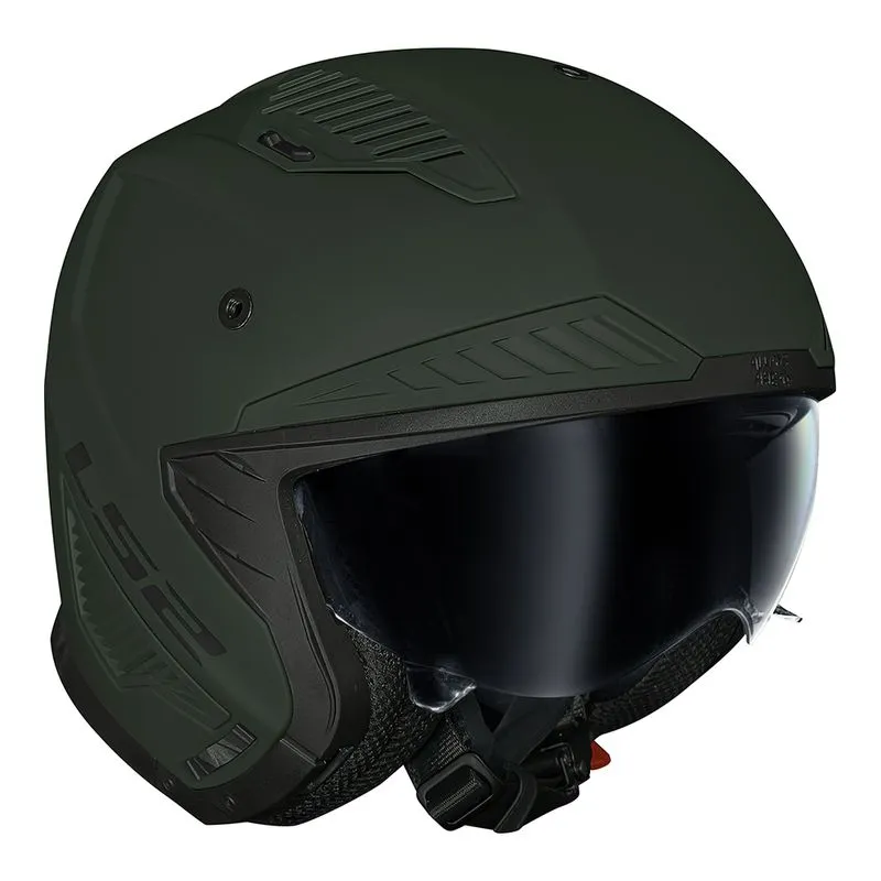 Capacete LS2 Drifter OF606 Monocolor Verde Militar Fosco - Imagem 5