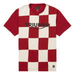 Camiseta Triumph Cullen Checkerboard Tee Vermelha e Branca