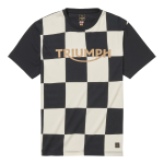 Camiseta Triumph Cullen Checkerboard Tee Preta e Branca
