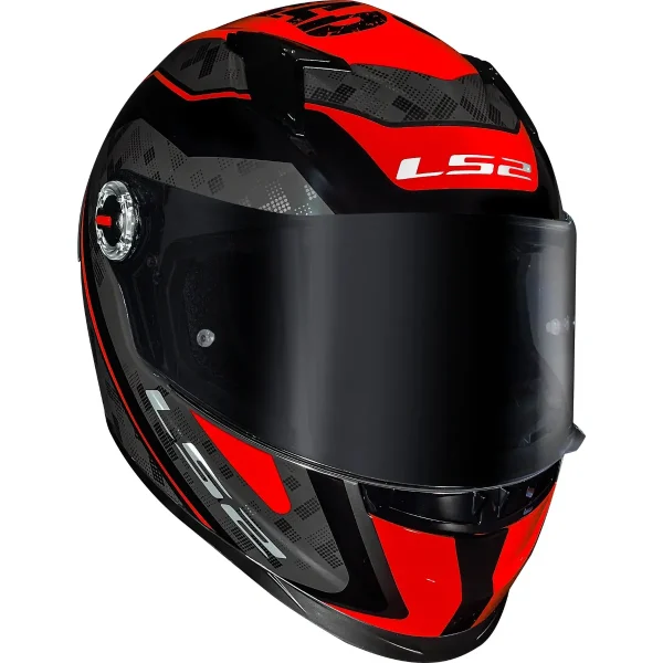 Capacete LS2 FF358 S Striker Titânio e Vermelho - Imagem 4