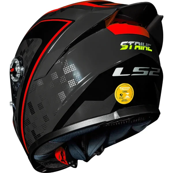 Capacete LS2 FF358 S Striker Titânio e Vermelho - Imagem 5