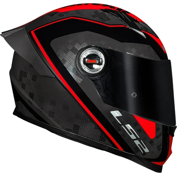Capacete LS2 FF358 S Striker Titânio e Vermelho - Imagem 2