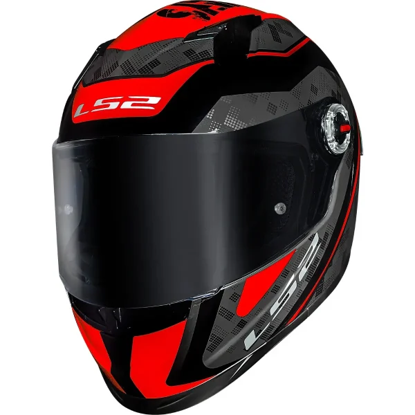 Capacete LS2 FF358 S Striker Titânio e Vermelho - Imagem 3