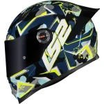 Capacete LS2 FF358 S Camo Azul e Amarelo