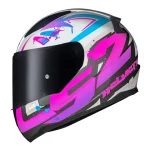 Capacete LS2 Rapid FF353 Tagline Branco e Rosa