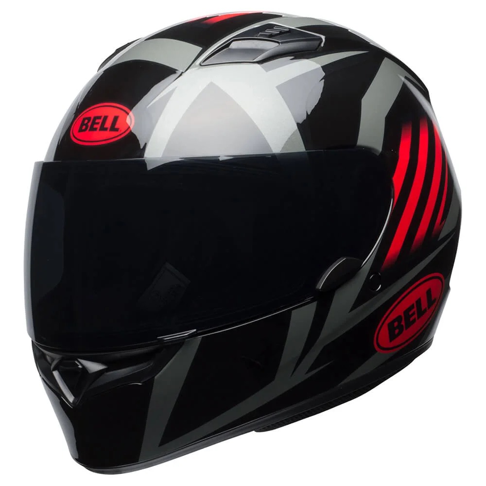 Capacete Bell Blaze Preto Brilho Vermelho e Titanium